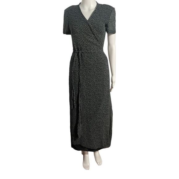 Womens Beautiful Kathy Unger Wrap DRESS SZ 10 Maxi Wrap Dress - Picture 3 of 15